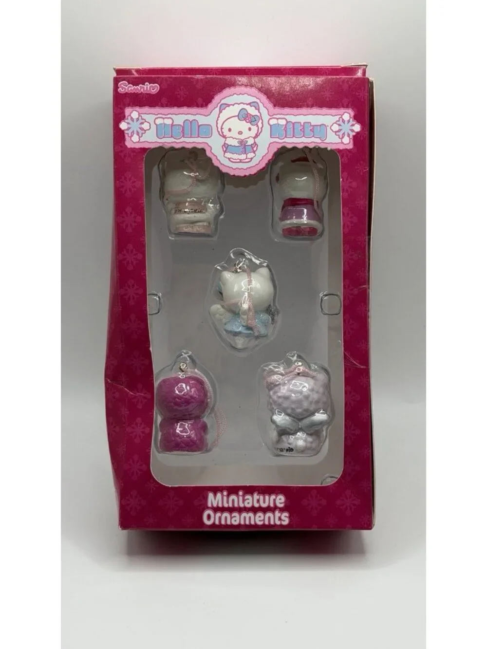 2007 Sanrio HELLO KITTY Miniature‎ Holiday Ornaments Set of 5